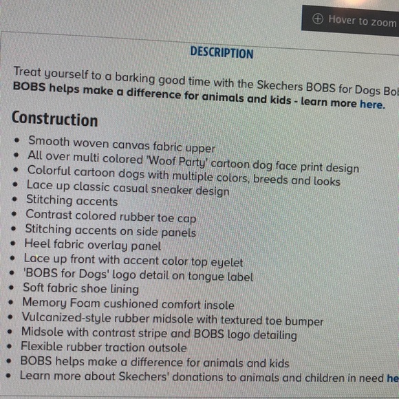 Bobs UTOPIA-Bow Bow Canvas sneakers size 7.5 NEW - Picture 8 of 8